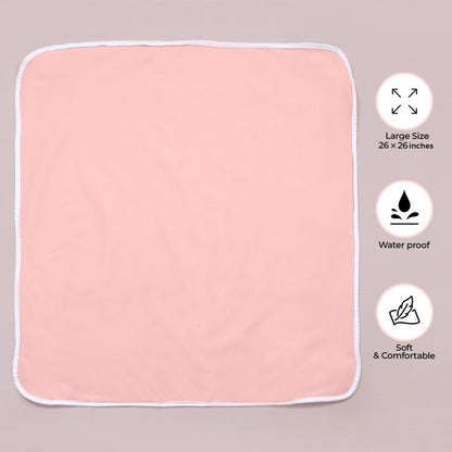 Plain Pink Baby Diaper Changing Sheet