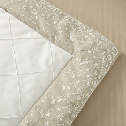 Premium Ivory Lace Comforter Set