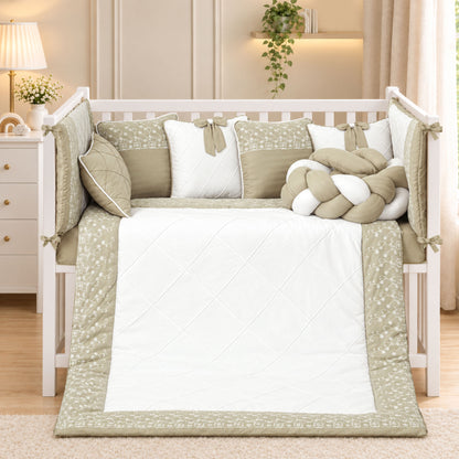 Premium Ivory Lace Cot Set