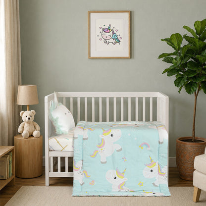 Rainbow Unicorn Baby Comforter Set