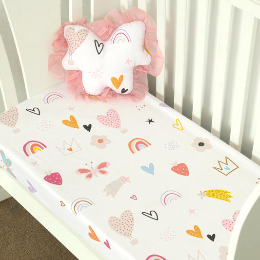 Rainbow Hearts Crib Set
