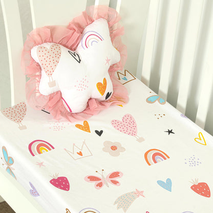 Rainbow Hearts Crib Set