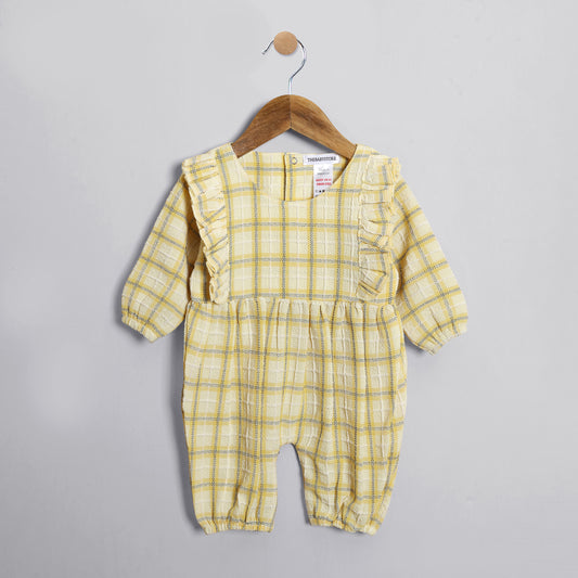 Sunny Plaid Baby Romper Set