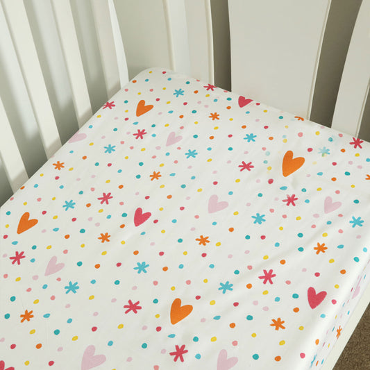 Sweet Heart Ruffle Crib Set