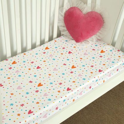 Sweet Heart Ruffle Crib Set