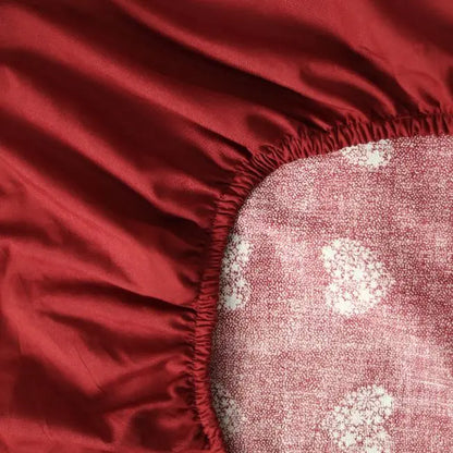 Waterproof White Heart Mattress Protector Fitted