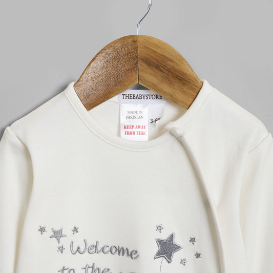 Welcome To The World Baby Romper