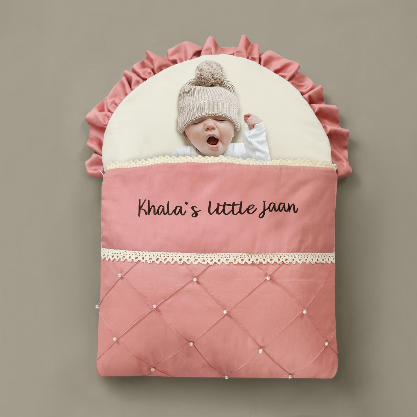 Khala's Little Jaan Luxury Hand Pleated Baby Sleeping Carry Nest