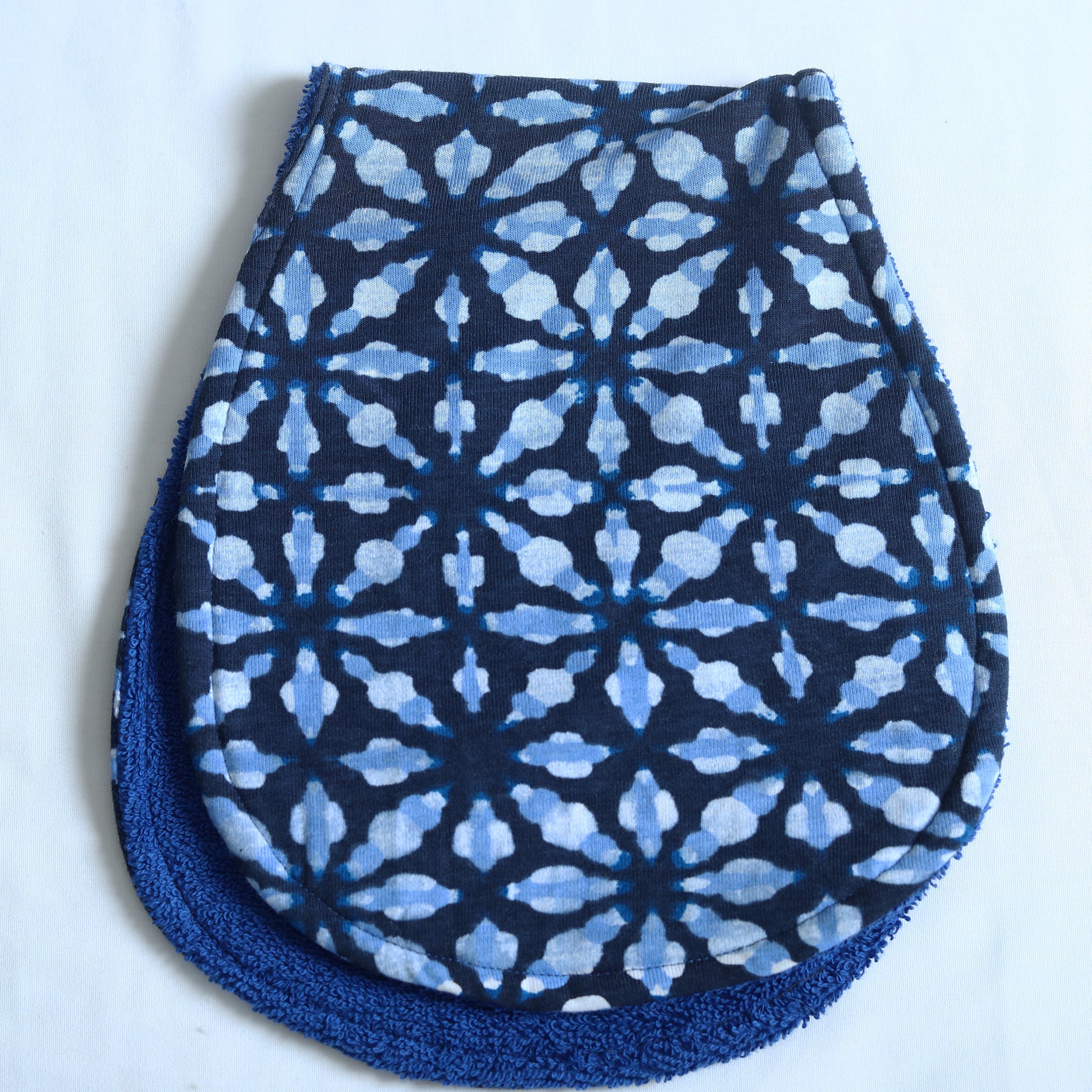blue marbles texture baby burp cloth