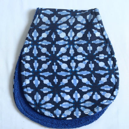 blue marbles texture baby burp cloth