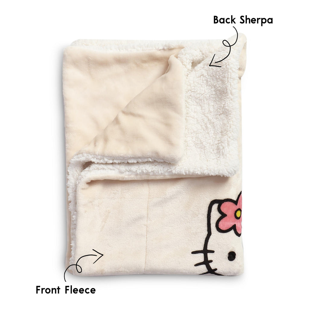 hello kitty sherpa fleece baby blanket