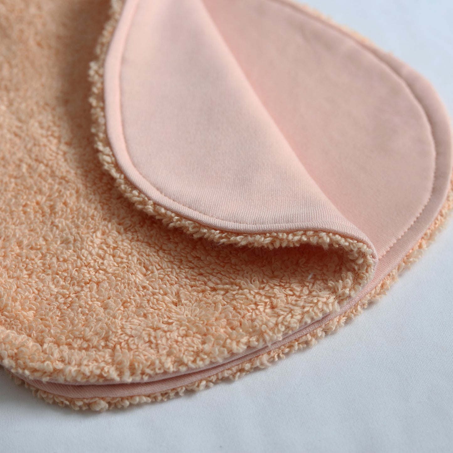 peach towel baby burp cloth