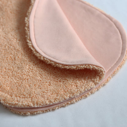 peach towel baby burp cloth