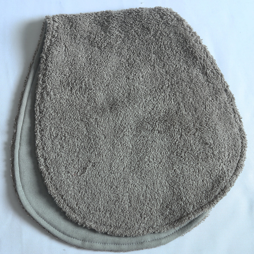 grey towel baby burp cloth