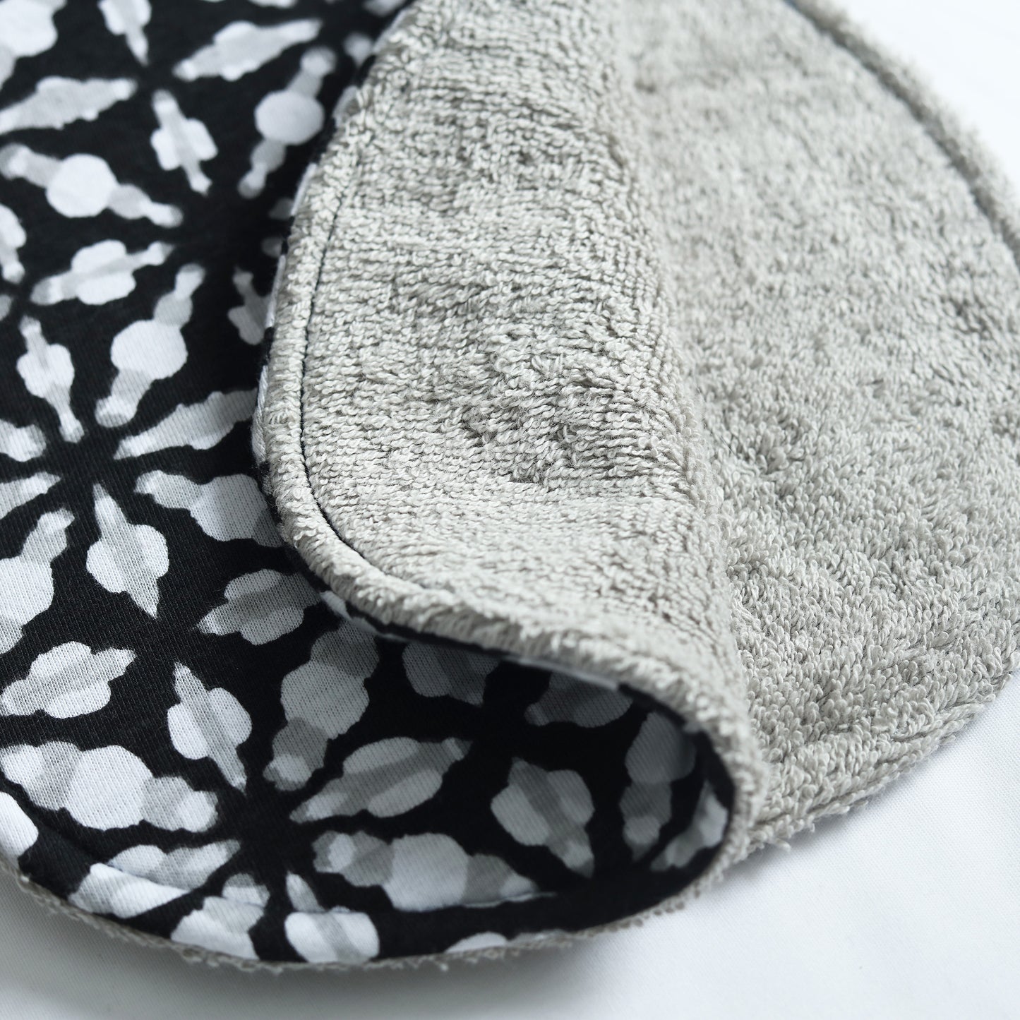 black marbles texture baby burp cloth