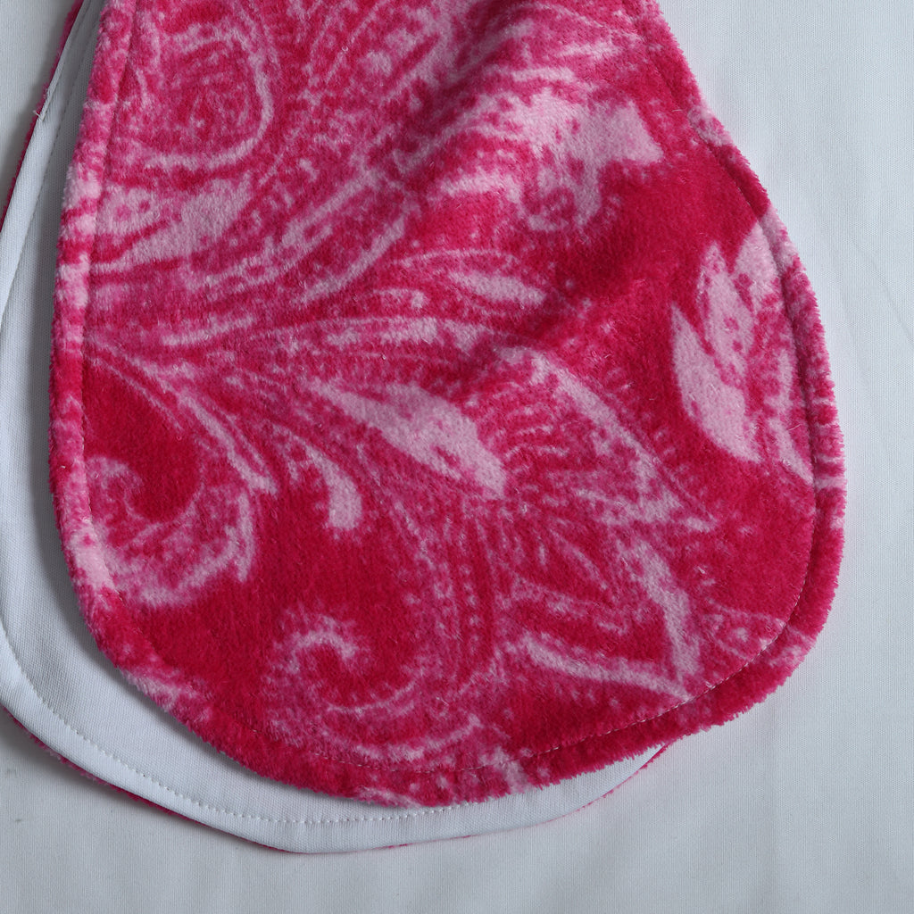 pink paisley baby burp cloth