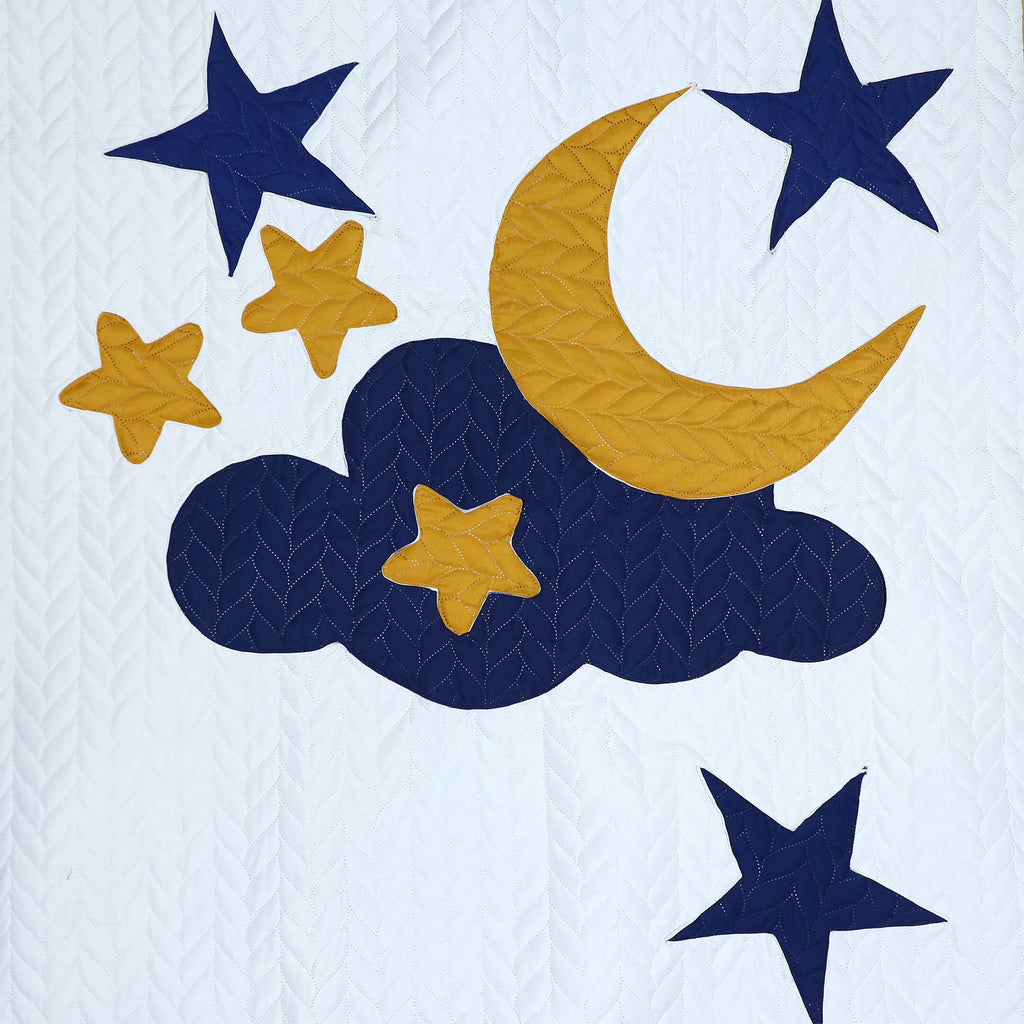 premium quilted bluestarry night embossed cotset
