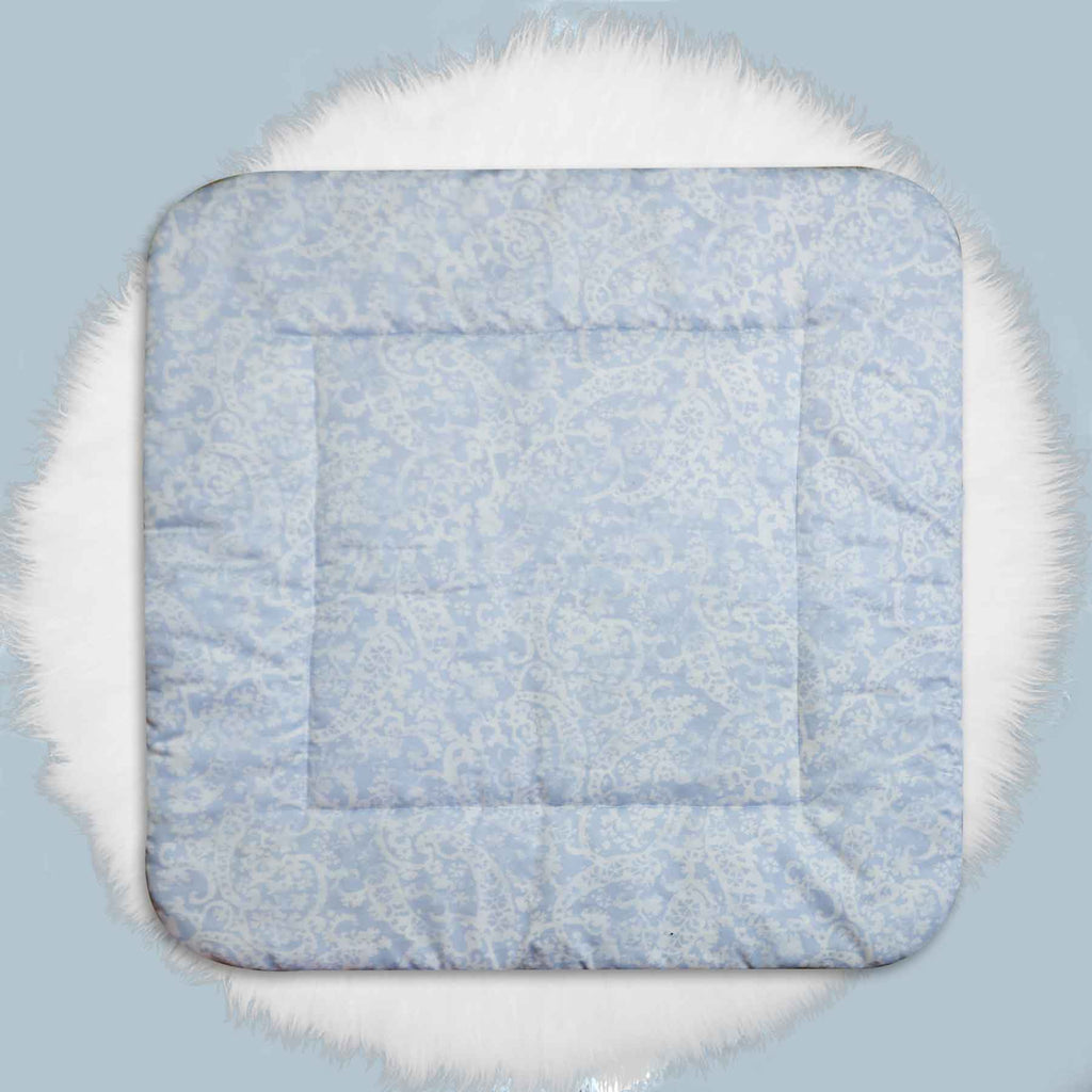 ultrasoft reversible baby blue bow wrapping sheet
