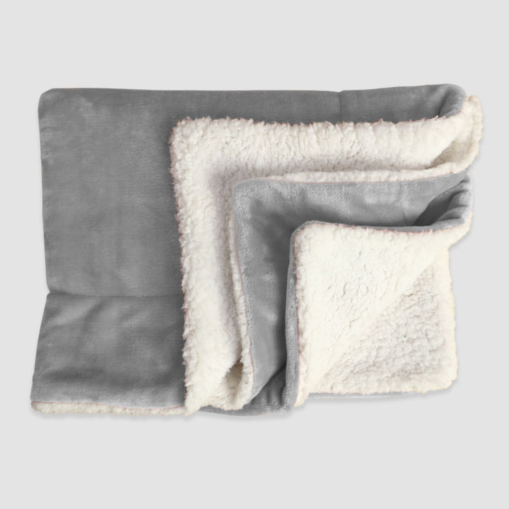 baby sherpa blankets ash