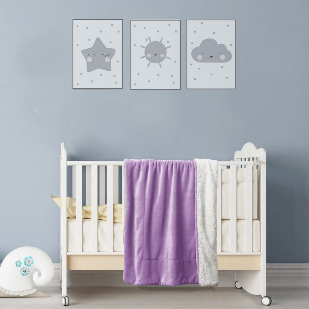 baby sherpa blankets lilac