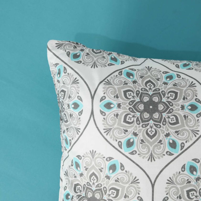 blue mosaic baby bedsheet pillow