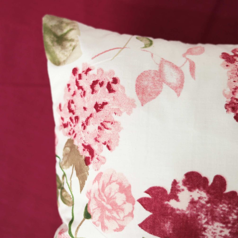 botanical maroon baby bedsheet pillow