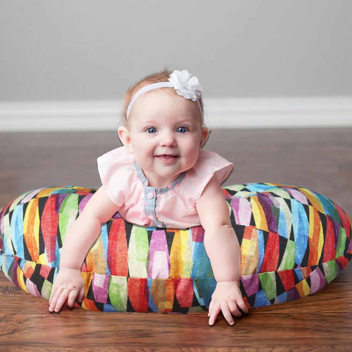 bright stripes nursing pillow