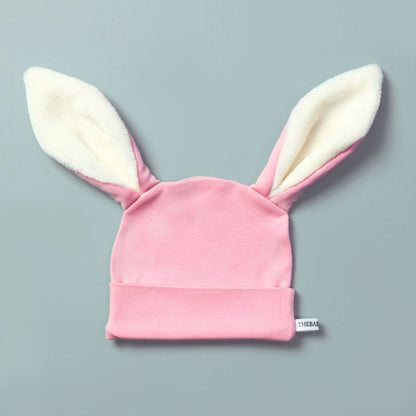 bunny ear fleece baby caps