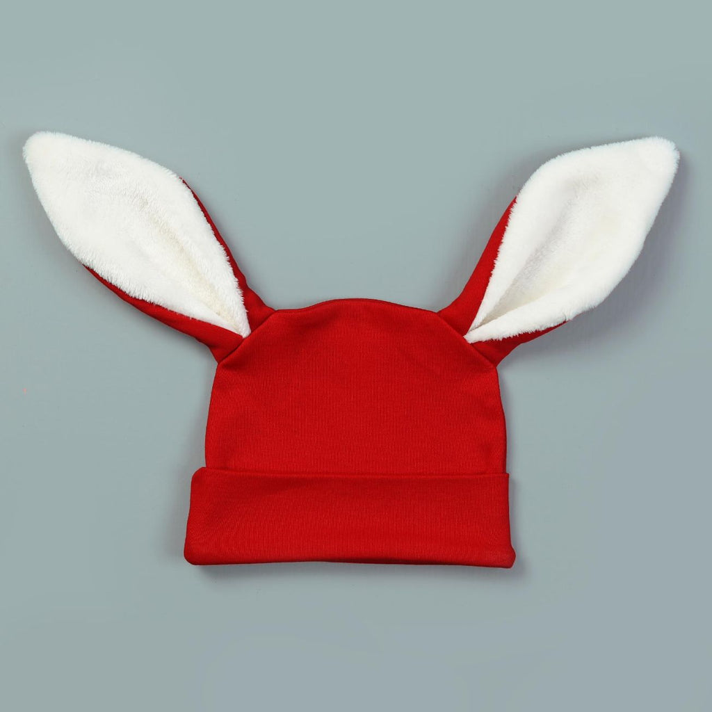 bunny ear fleece baby caps