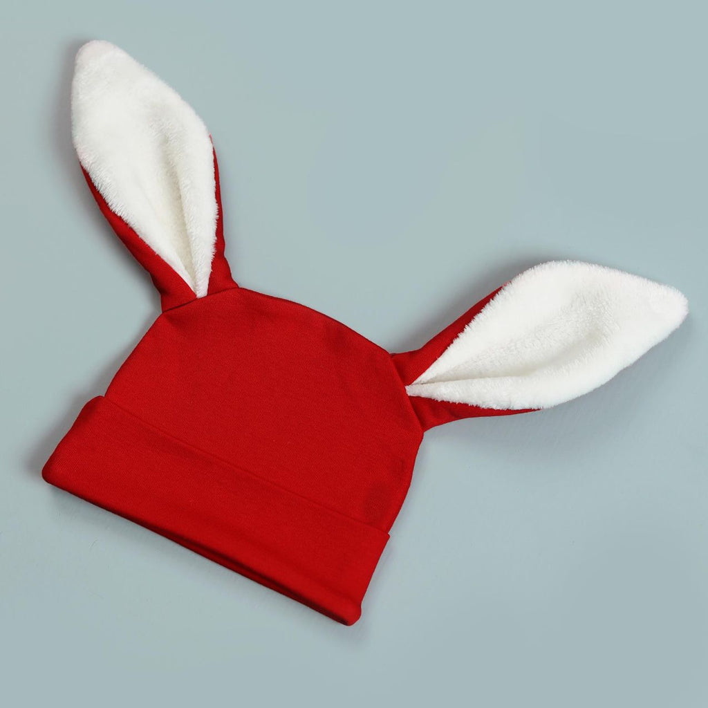 bunny ear fleece baby caps