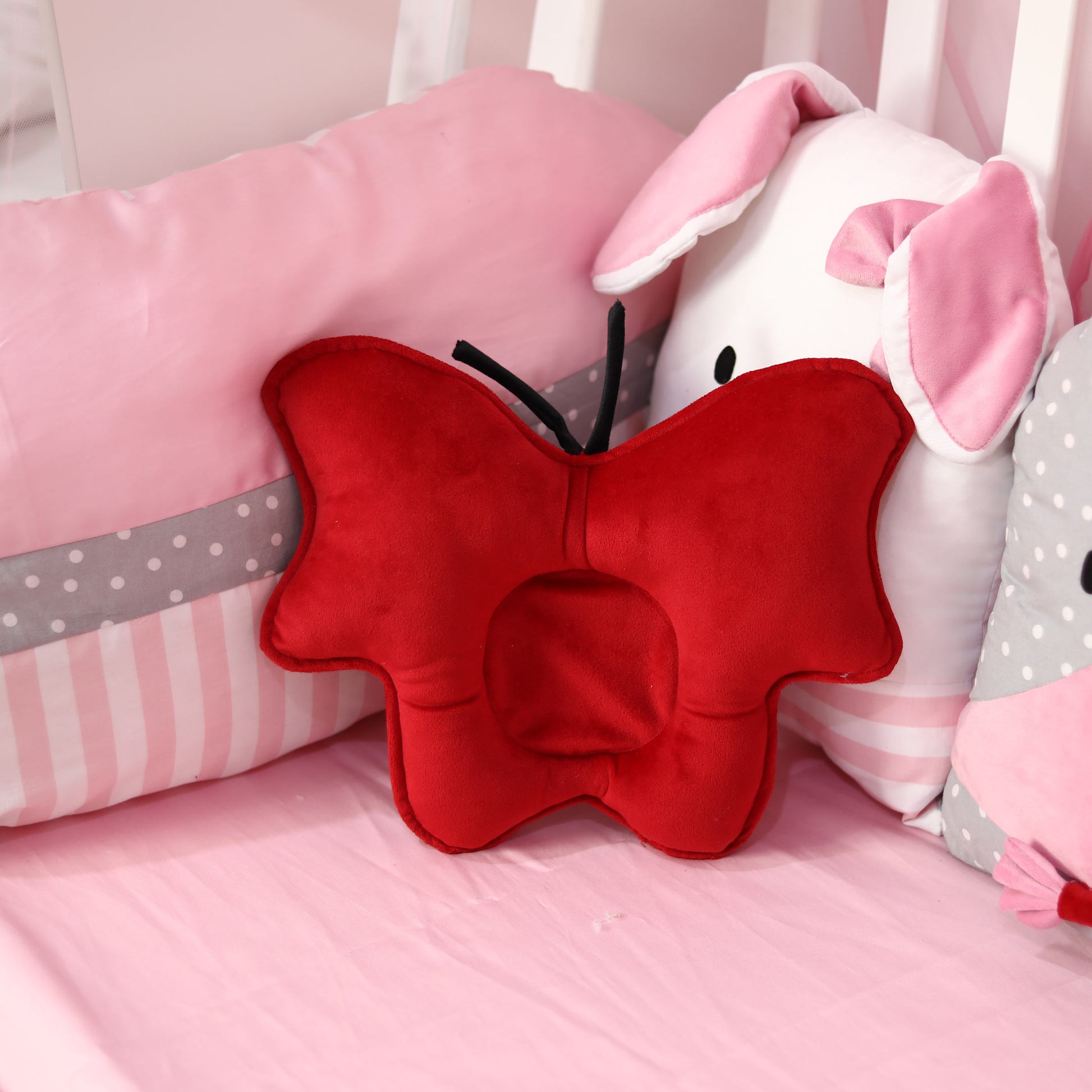 butterfly velvet head shaping cushion