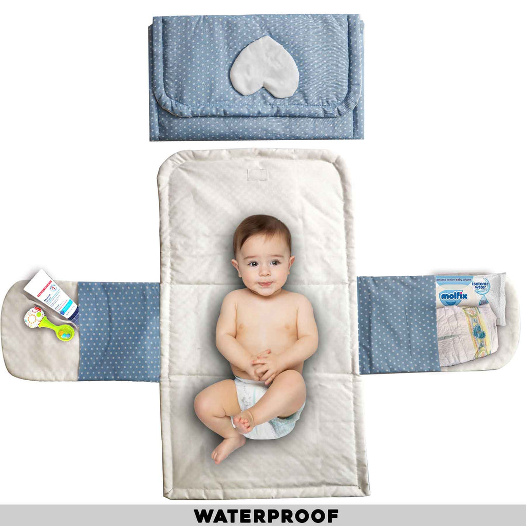 dotted hearts baby diaper changing sheet