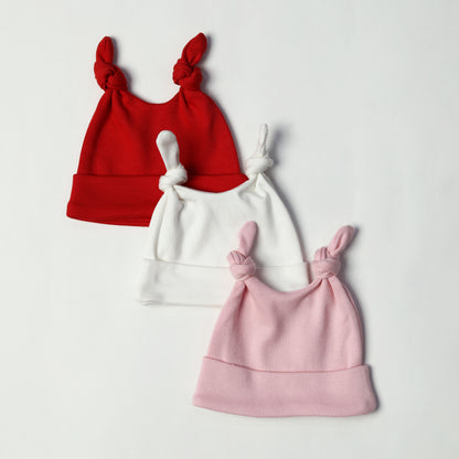 double knotted baby caps