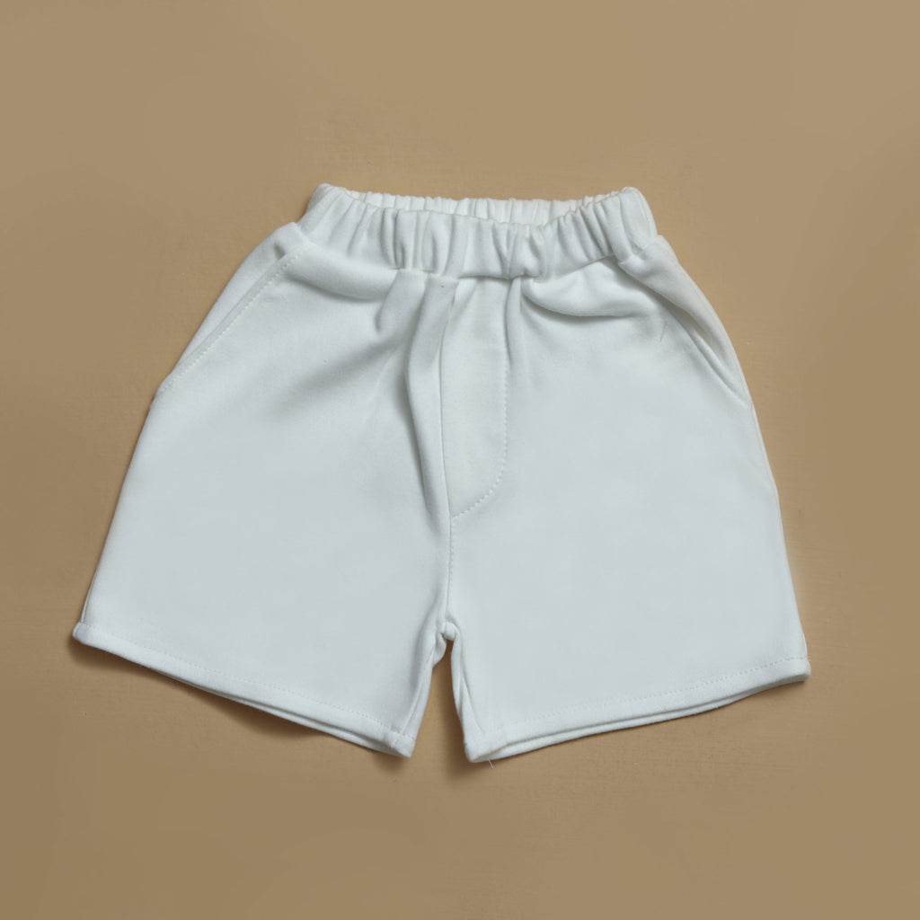 first eid embroidered white t shirt shorts