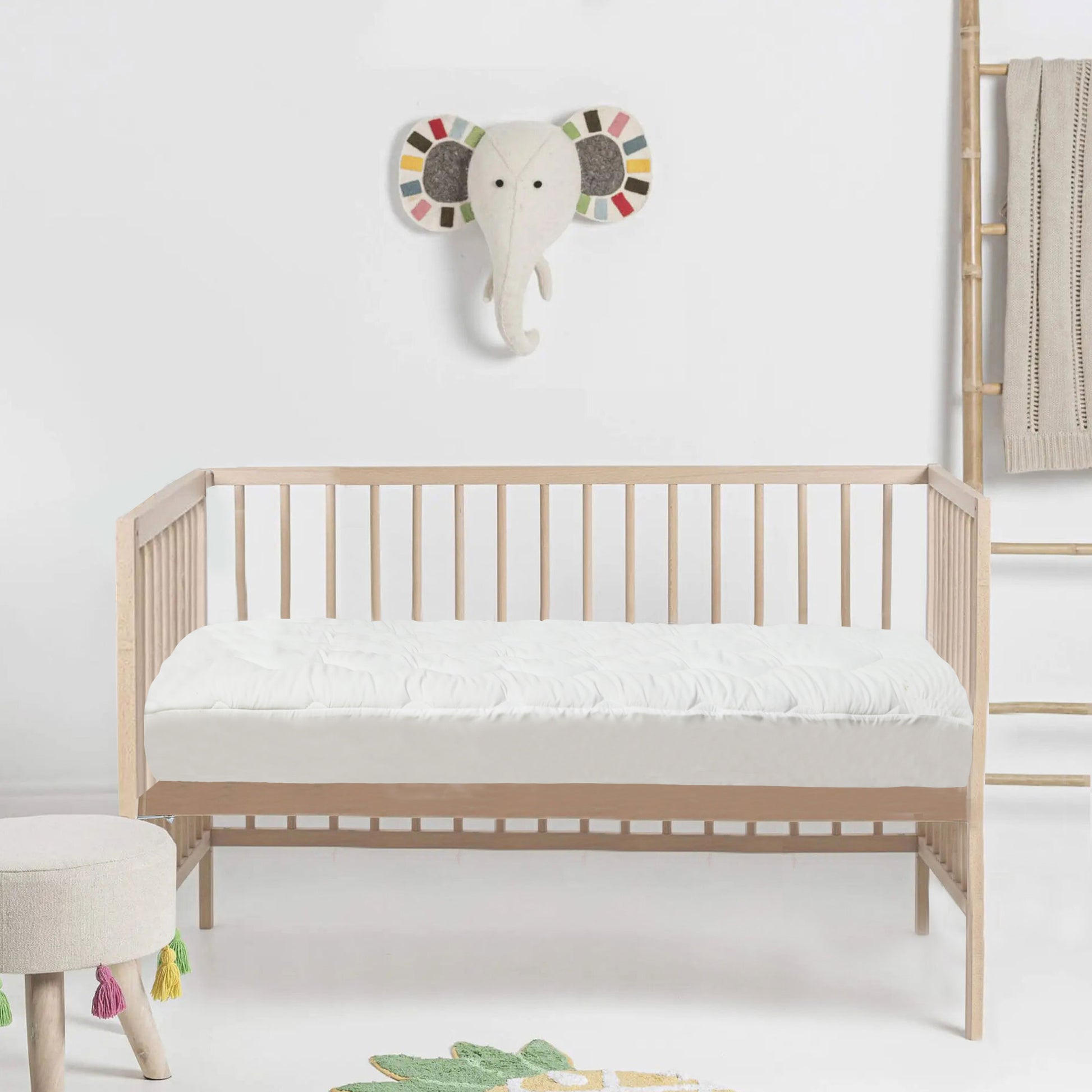 baby mattress topper fitted white