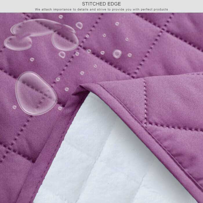 kids waterproof mattress protector fitted lilac