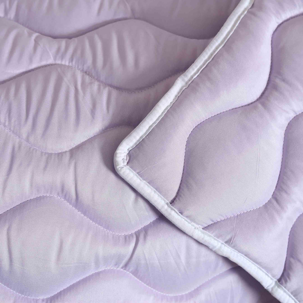 lilac unicorn quilted baby cot set