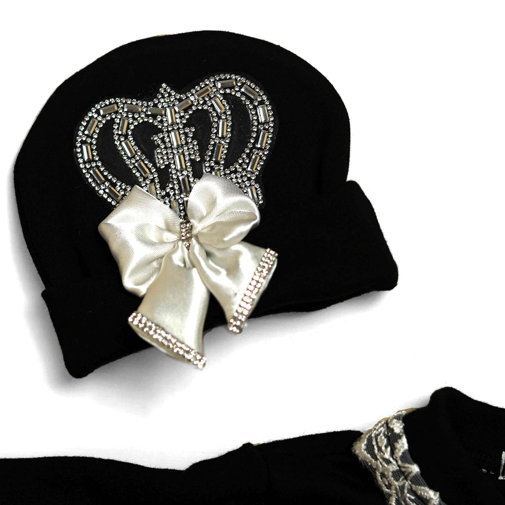 luxury crystal crown romper set