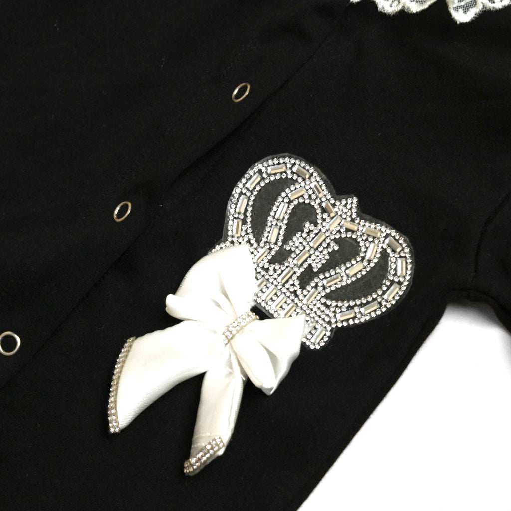 luxury crystal crown romper set