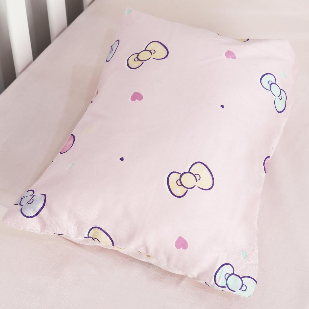 pink ties baby bedsheet pillow