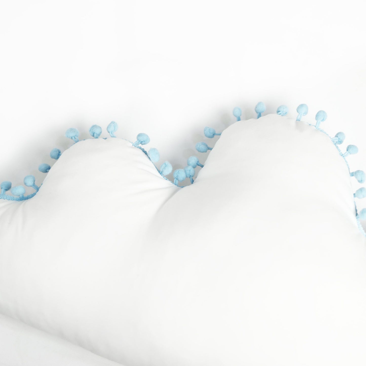 pom pom lace cloud baby cushion