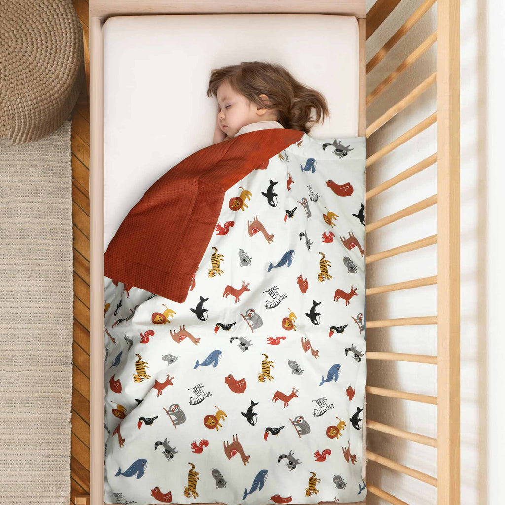 rust safari waffle summer comforter
