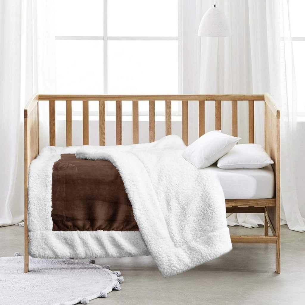 border plush fleece sherpa blanket