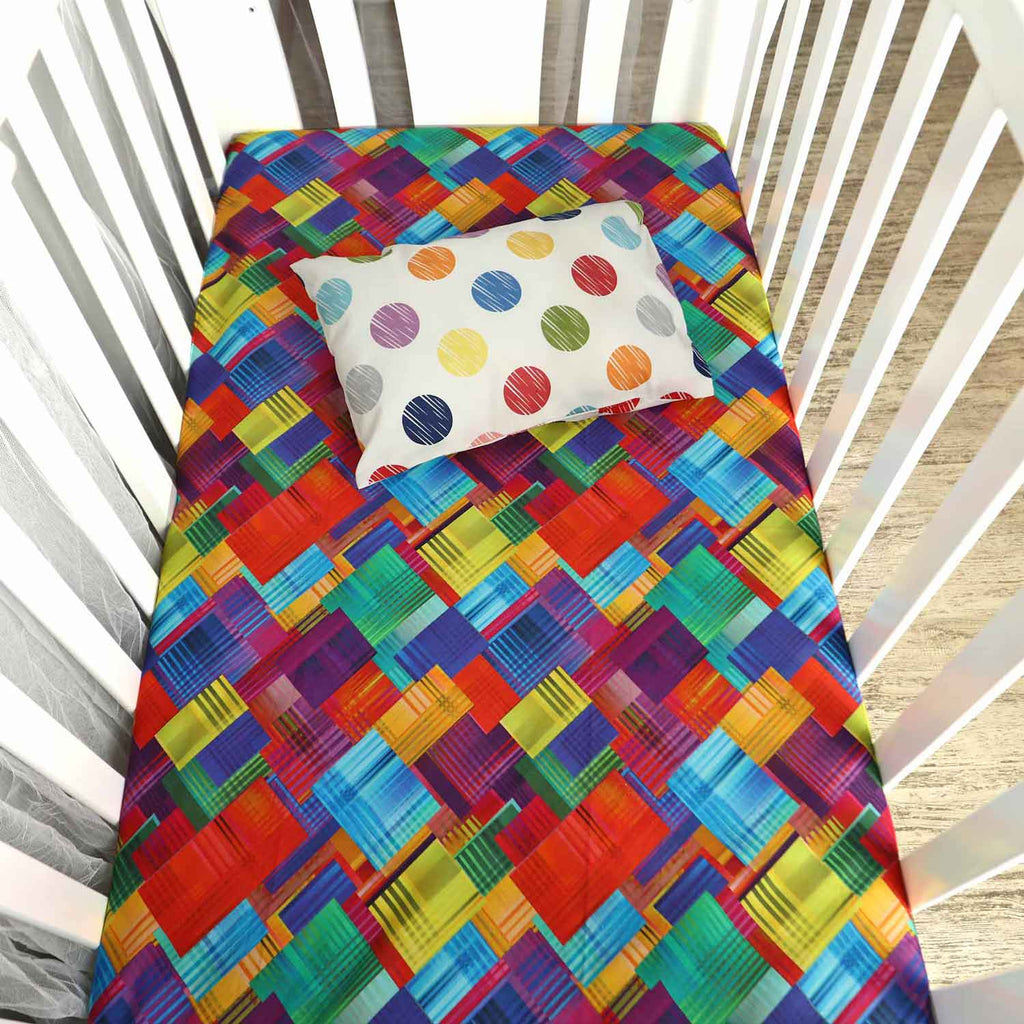 speckled rainbow baby bedsheet pillow