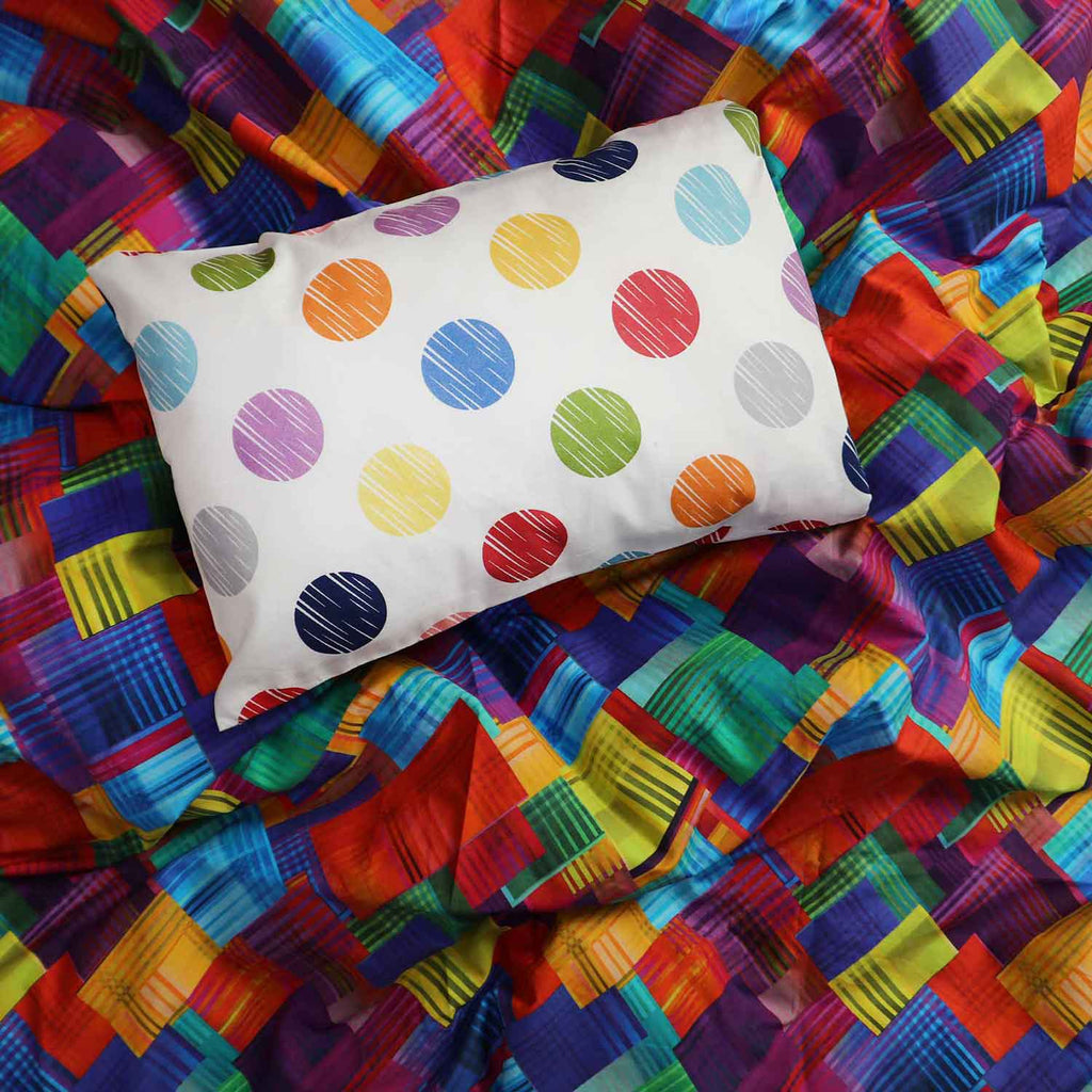 speckled rainbow baby bedsheet pillow