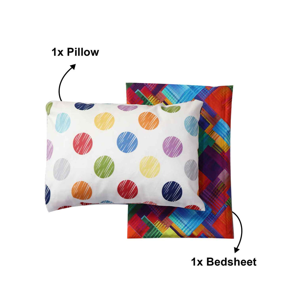 speckled rainbow baby bedsheet pillow