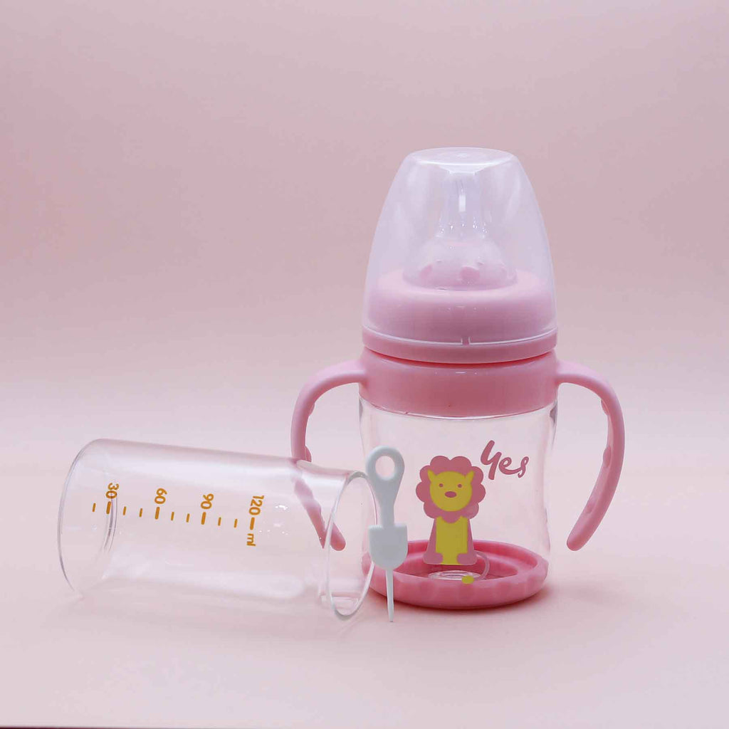 pink lion glass inner plastic feeder