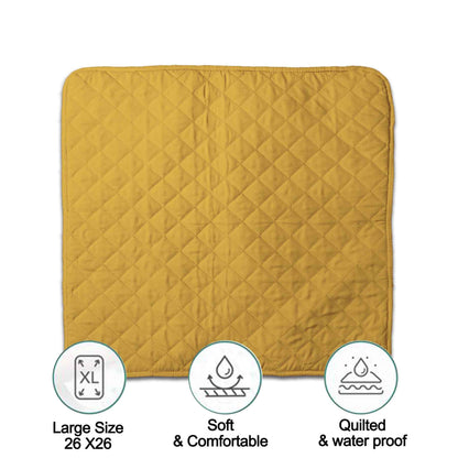 plain mustard baby diaper changing sheet