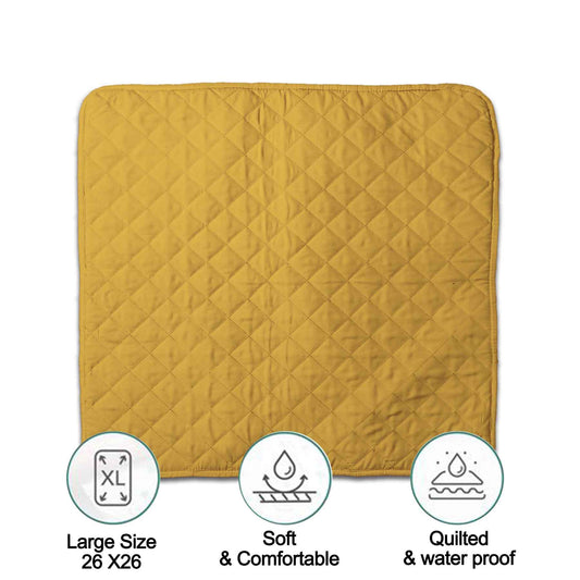 plain mustard baby diaper changing sheet